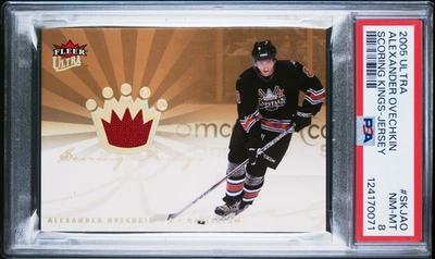 Camiseta deportiva 2005-06 Ultra Scoring Kings Alexander Alex Ovechkin SKJAO PSA 8 RC novato Foto 1 de 2