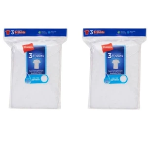Hanes Boys' Crewneck T-Shirts Size M (10-12) White Tagless 100% Cotton 2-3-Packs - Picture 1 of 7