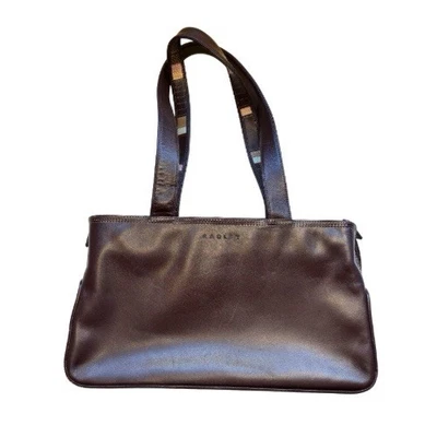 Radley London Brown Leather Handbag Tote Bag Over Shoulder Bag Patchwork Details - image 1 of 4
