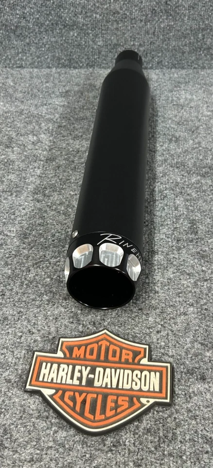 HARLEY-DAVIDSON Softail Black Rinehart Slip-On Muffler **ONE** 500-0222S - Bild 1 von 4