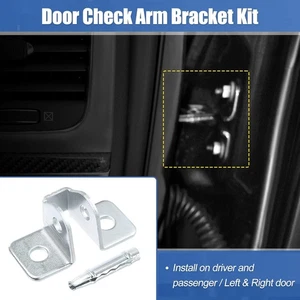2 Set 1984-2001 55002361 Door Check Bracket and Pin for Jeep Cherokee - Picture 1 of 8
