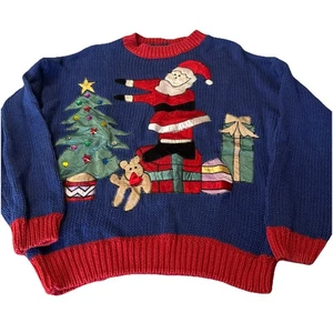 Vintage One Step Up Christmas Sweater Size Medium - Picture 1 of 5