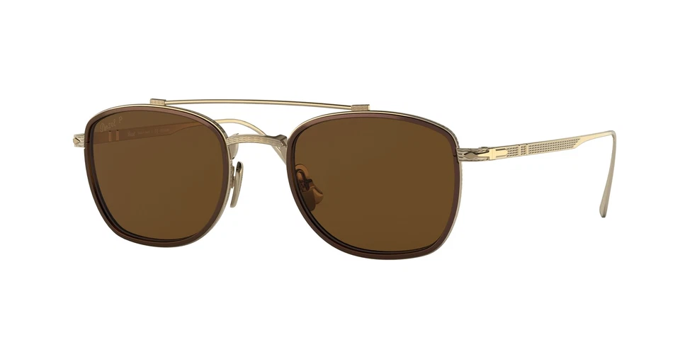 PERSOL PO5005ST 800957 Pillow Gold Brown Polarized Brown 50 mm Men's Sunglasses - Image 1 of 1