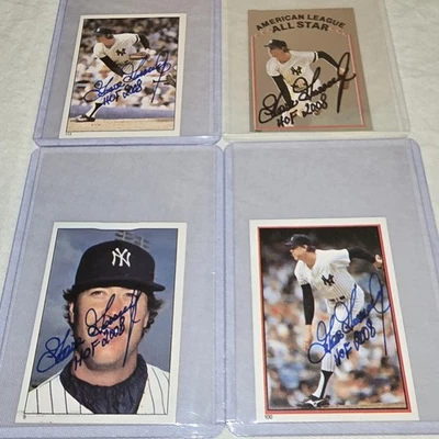 Lote de 4 pegatinas autografiadas de Rich Gossage HOF Foto 1 de 4