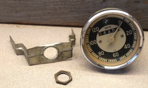 BMW R69S R69 VDO 1.6 0-120 MPH VELOCÍMETRO SPEEDO CON SOPORTE FABRICANTE DE EQUIPOS ORIGINALES PROBADO DE COLECCIÓN - Imagen 1 de 8