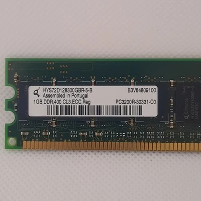1GB, HYNIX HYS72D128300GBR-5-B, 1GB DDR 400 CL3 ECC REGISTERED DIMM PC3200R - Image 1 of 2