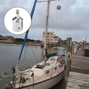 4×Bimini Top Eye End Cap 7/8inch with L Shape Hex Key 316 Stainless Steel Silver - Bild 1 von 11