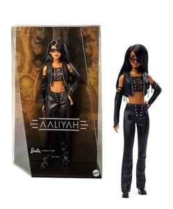 Barbie Signature Aaliyah Sammlerpuppe im schwarzen Kunstleder Outfit Vorverkauf - Bild 1 von 2