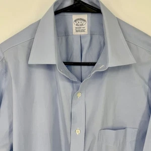 Brooks Brothers Mens Dress Shirt 16-32 Regent Fit Non Iron Stretch Blue M - Picture 1 of 9
