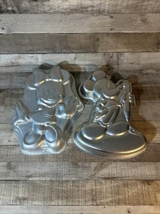 Minnie & Mickey Mouse Disney Wilton Cake Pan Set 1983 1998 502-2987 21C-3602 - Picture 1 of 20