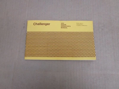 Dodge Challenger 1974 manual del propietario libro de literatura original Foto 1 de 2