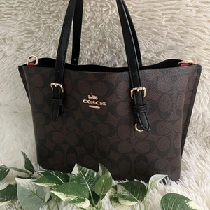 [TOP+] Coach C4250 dunkelbraune Mollie Tasche Handtasche 25 Signature Leder - Bild 1 von 17