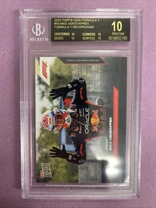 2023 Topps Now F1 Max Verstappen #43 FORMULA 1 RECORD BGS 10 BLACK LABEL (BX8) - Picture 1 of 3