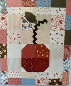 CHERRY SEASON Charm Pack Quilt Pattern by Pieces From My Heart 22" x 26" - Picture 1 of 3