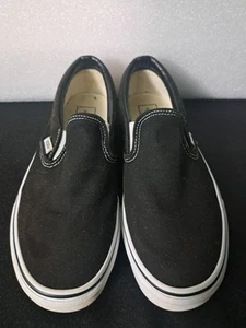 Vans Talla 7.5 Clásico Sin Cordones Negro Hombre Lona - Imagen 1 de 6