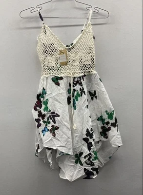 Nuevo con etiquetas Pañuelo Mariposa Crochet Blanco Y2K Sin Marca Solero Mujer Talla Única Foto 1 de 3