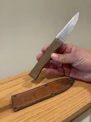 Vintage Fixed Blade Knife W/ Kabar Fillet Leather Sheath - Stainless Steel - Image 1 of 4