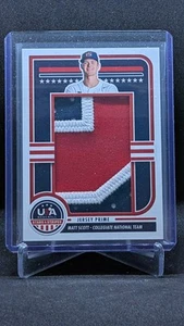 2025 Panini Stars and Stripes Matt Scott Jersey Prime 3 Color Patch 23/73 - Picture 1 of 2