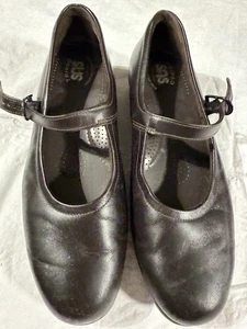 Women's SAS Maria Mary Jane Shoes Brown Leather TriPad Comfort USA Made Size 8 - Picture 1 of 5