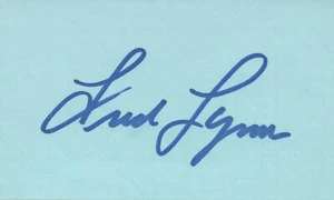 Fred Lynn MLB Baseball Autographed Auto Signed 3x5 Index Card JSA COA - Picture 1 of 2