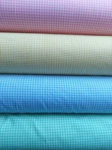 Cotton check fabric 100% cotton dressmaking craft children patchwork - Picture 1 of 8