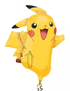 XL 31" Pikachu Pokemon Super Shape Mylar Foil Balloon Birthday Party Decoration - Picture 1 of 1