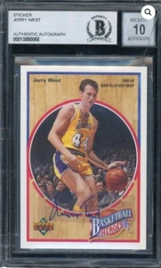 Jerry West Signed 1991 Upper Deck Heroes #3 (BAS Auto 10) Small crack on case! - Picture 1 of 3