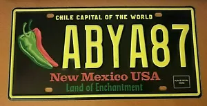 CHILI PEPPER NEW MEXICO REAL AUTHENTIC LICENSE PLATE AUTO NUMBER CAR TAG NM 1 - Picture 1 of 1