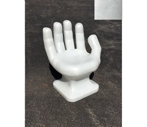 Faux Granite Crystal White RIGHT Hand Shaped Chair 32" 70s Retro EAMES iCarly - Picture 1 of 11