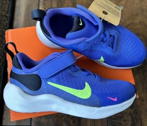 Nike Revolution 7 PSV) Zapatillas Ultramarinas/Lima para Niños Pequeños Talla 10C Nuevas en Caja - Imagen 1 de 8