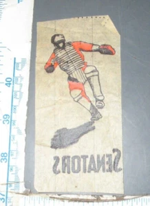 Jitterprint Antik Eisen Transfer Aufkleber 1930er-40er Jahre Baseball sehr selten Senatoren - Bild 1 von 1