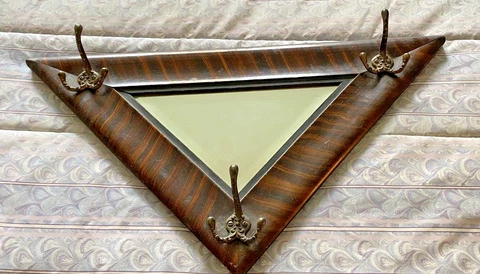 Antique tiger wood coat rack Cover