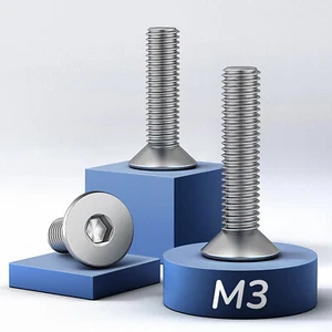 M3 - 3mm COUNTERSUNK BOLTS CSK ALLEN KEY SOCKET SCREWS A4 STAINLESS STEEL - Picture 1 of 19