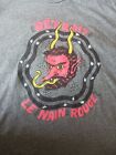 DETROIT LE NAIN ROUGE Demon Of The STRAIT WOMENS LADIES GREY T SHIRT SIZE SMALL 