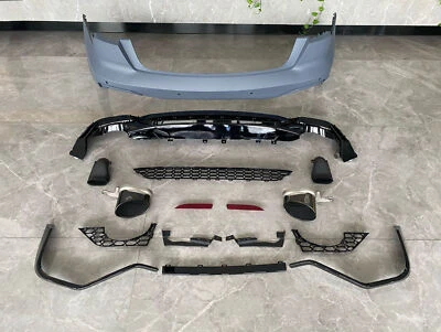 Kit de carrocería de cubierta de parachoques trasero de coche imprimado para Audi A6 19-22 modificación RS6 Wagon Foto 1 de 2