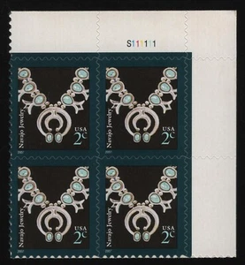 #3753 2c Navajo Jewelry, Plate Block [S111111 UR] Mint **ANY 5=FREE SHIPPING** - Picture 1 of 1