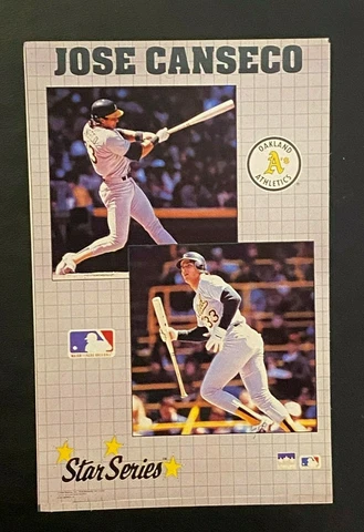Jose Canseco 1990 Starline MINI Promo Poster STAR SERIES - 3.25 x 5 Cover