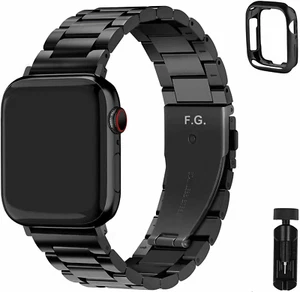 Stainless Steel iWatch Band Strap with Case For Apple Watch Series 8 7 6 5 4 3SE - Picture 1 of 15