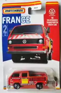 MATCHBOX MBX FRANCE car scale model 1990 VW TRANSPORTER CREW CAB volkswagen - Picture 1 of 1