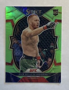 2023 Panini Select UFC Jack Della Maddalena Neon Green Red Prizm /75 RC