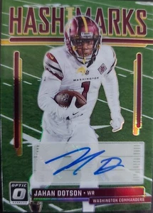 2023 Donruss Optic Jahan Dotson Hash Marks AUTO #HM-24 Commanders NFL - Picture 1 of 3