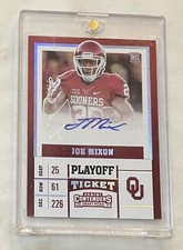 Oklahoma JOE MIXON AUTO Contenders Draft Picks Playoff Ticket Variant #/15 RC