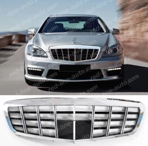 09+ facelift Mercedes S class w221 Grille AMG S65 Brabus 650 look chrome - Picture 1 of 9