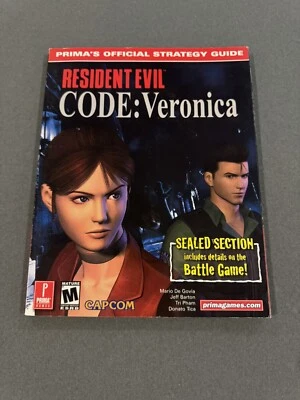 Resident Evil Code Veronica Prima Strategy Guide Sega Dreamcast W/POSTER 🐦‍🔥 - Image 1 of 4