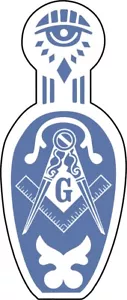 Woman Masonic Silver Slipper Decal Bumber Sticker - Picture 1 of 1