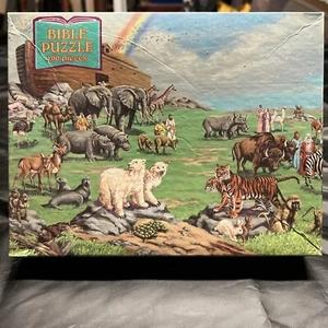 New Sealed VINTAGE 1985 Bible puzzle Noah's Ark 2 jigsaw puzzle 100 Piece - Picture 1 of 4