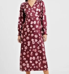 BNWT French Connection Bronwen Aleeya floral satin wrap dress size 6 XS RRP: £89 - Picture 1 of 8
