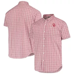 Camicia abbottonata Oklahoma Sooners Rapid Rivers uomo XL Columbia Crimson nuova con etichette - Foto 1 di 2