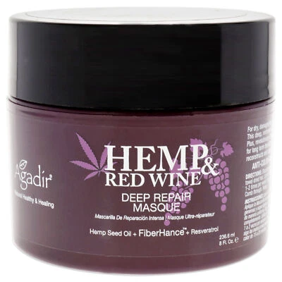 Hemp and Red Wine Deep Repair Masque by Agadir for Unisex - 8 oz Masque - Image 1 of 3