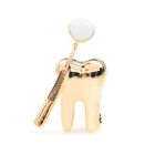 Gold Color Dental Mirror Brooches Personality Style  Doctor Dentist Brooch Pi re